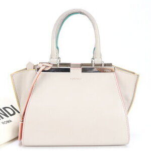 Fendi Trois Jours leather handbag tote shoulder bag